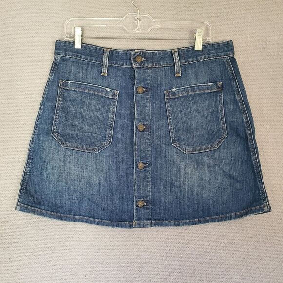 Ralph Lauren Denim & Supply Women's Button Front Pockets Skirt 31 - Picture 1 of 5